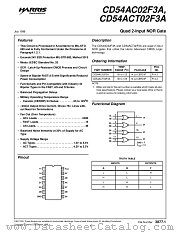 CD54AC02F3A datasheet pdf Intersil