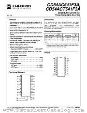 CD54ACT541F3A datasheet pdf Intersil