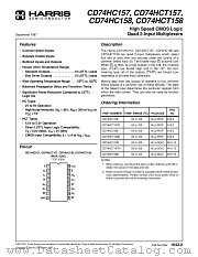 CD74HC157M datasheet pdf Harris Semiconductor