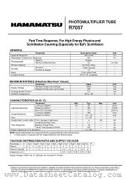 R7057 datasheet pdf Hamamatsu Corporation