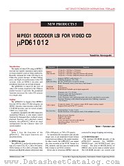 UPD61012 datasheet pdf NEC