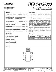 HFA1412MJ/883 datasheet pdf Intersil