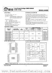BS62LV4005PC datasheet pdf Brilliance Semiconductor