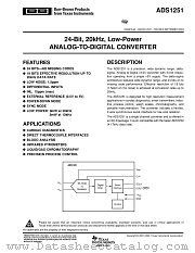 ADS1252K5 datasheet pdf Texas Instruments