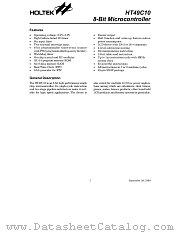 HT49C10 datasheet pdf Holtek Semiconductor