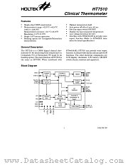 HT7510 datasheet pdf Holtek Semiconductor