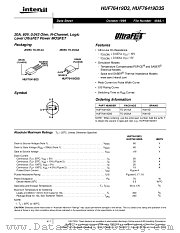 HUF76419D3 datasheet pdf Intersil
