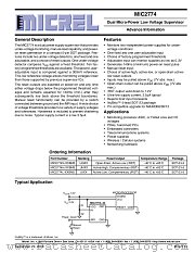 MIC2774L-XXBM5 datasheet pdf Micrel Semiconductor