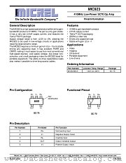 MIC923BC5 datasheet pdf Micrel Semiconductor