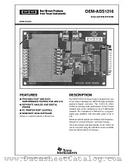 DEM-ADS1216 datasheet pdf Texas Instruments