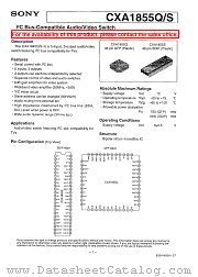 CXA1855S datasheet pdf SONY
