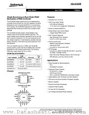ISL6520BIR datasheet pdf Intersil