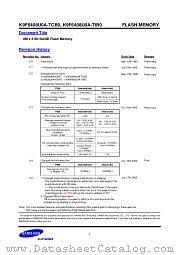 K9F6408U0A-TIB0 datasheet pdf Samsung Electronic