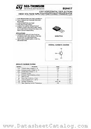 BUH417 datasheet pdf ST Microelectronics