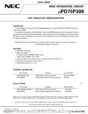UPD75P308 datasheet pdf NEC
