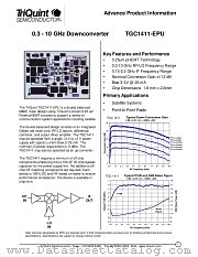 TGC1411 datasheet pdf TriQuint Semiconductor