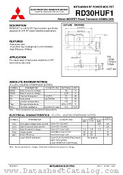 RD30HUF1 datasheet pdf Mitsubishi Electric Corporation