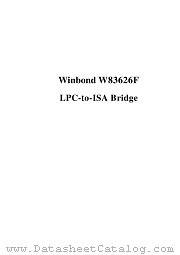 W83626D datasheet pdf Winbond Electronics