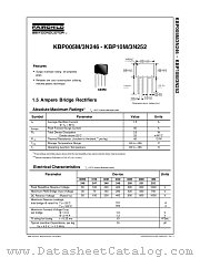 KBP005M/3N246 datasheet pdf Fairchild Semiconductor