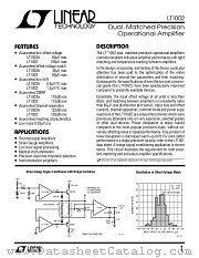 LT1002A datasheet pdf Linear Technology