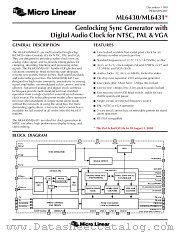 ML6430CH datasheet pdf Micro Linear