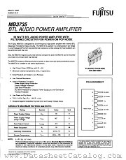 MB3735 datasheet pdf Fujitsu Microelectronics