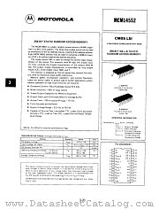 MCM14552 datasheet pdf Motorola