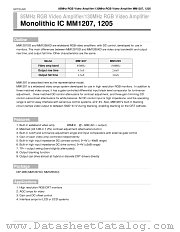 MM1207 datasheet pdf Mitsumi Electric