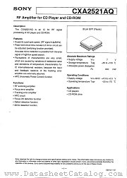 CXA2521AQ datasheet pdf SONY