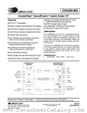 CS4299-BQ datasheet pdf Cirrus Logic