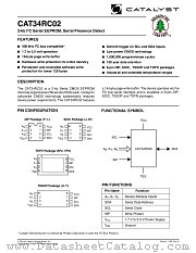 CAT34RC02SP2ITE13REV-E datasheet pdf Catalyst Semiconductor