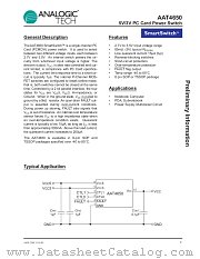 AAT4650IHS-T1 datasheet pdf ANALOGIC TECH