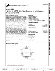 ADC10221CIVT datasheet pdf National Semiconductor