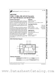 ADC12762CCV datasheet pdf National Semiconductor