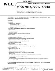 UPD77018 datasheet pdf NEC