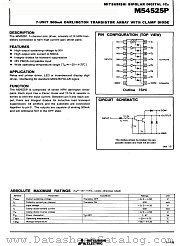 M54525P datasheet pdf Mitsubishi Electric Corporation