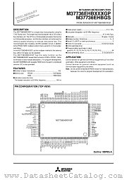M37736EHB datasheet pdf Mitsubishi Electric Corporation