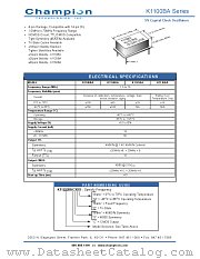K1150BA datasheet pdf Champion Technologies Inc
