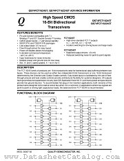 QS74FCT16245T datasheet pdf Quality Semiconductor