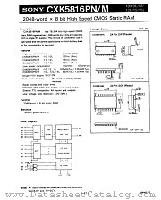 CXK5816 datasheet pdf SONY