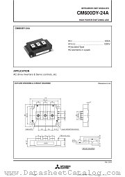 CM600DY-24A datasheet pdf Mitsubishi Electric Corporation