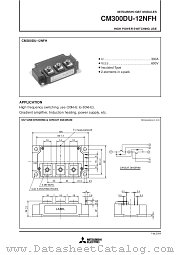 CM300DU-12NFH datasheet pdf Mitsubishi Electric Corporation