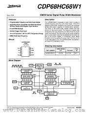 68HC68W1 datasheet pdf Intersil