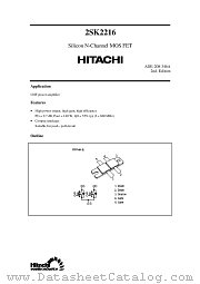 2SK2216 datasheet pdf Hitachi Semiconductor