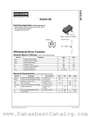 FJV3111 datasheet pdf Fairchild Semiconductor