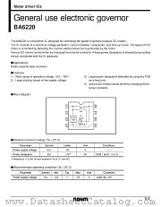 BA6220 datasheet pdf ROHM