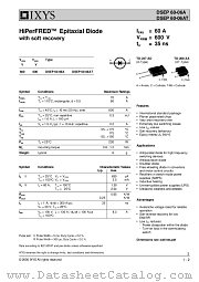 DSEP60-06A datasheet pdf IXYS Corporation