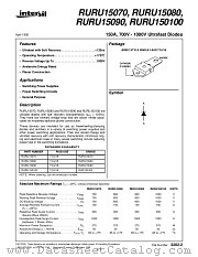 RURU150100 datasheet pdf Intersil