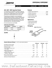 RHRG3040 datasheet pdf Intersil