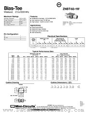 ZNBT-60-1W datasheet pdf Mini-Circuits